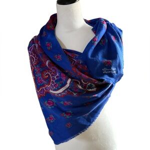Valentina Royal Blue and Red Paisley Wrap